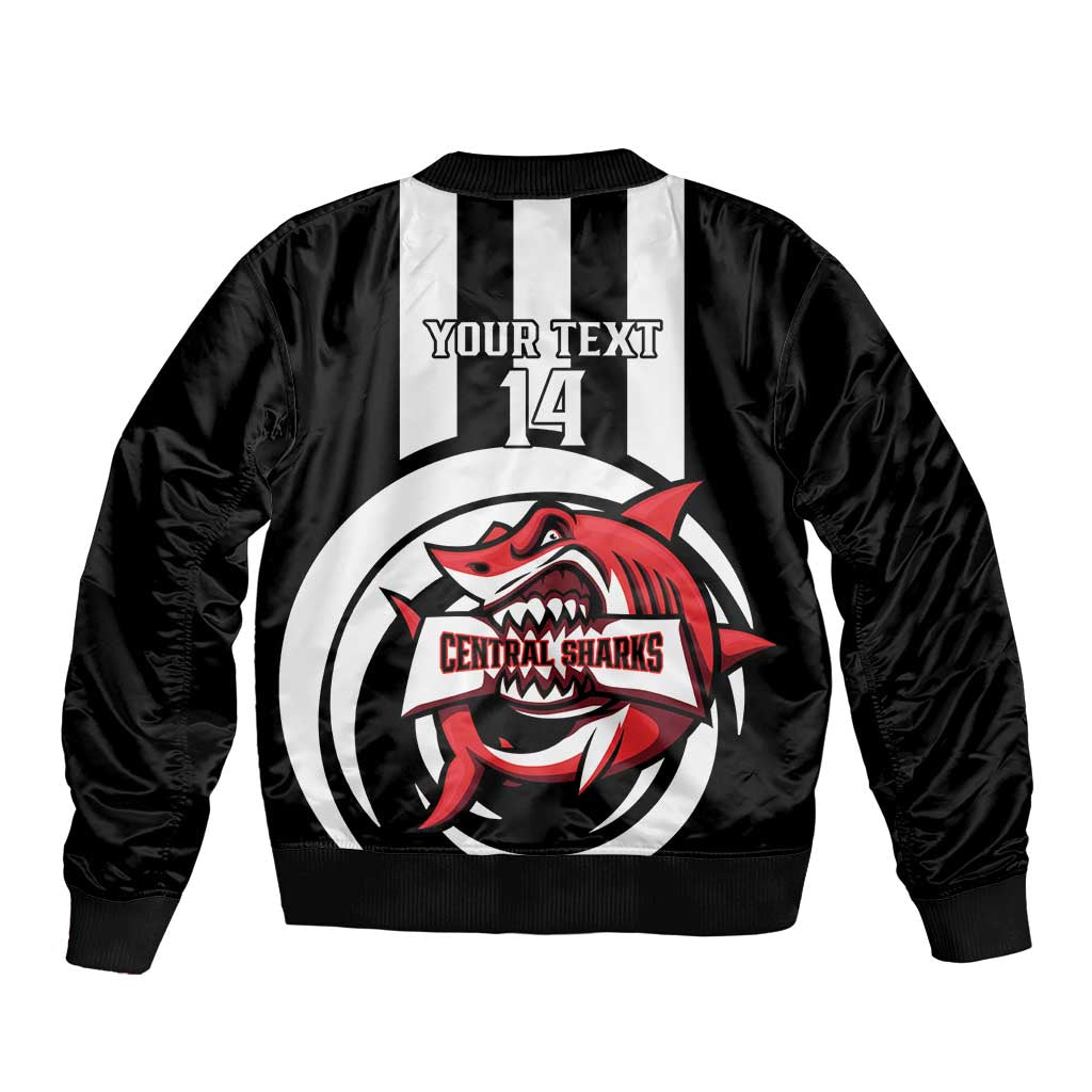 Central Trinidad and Tobago Football Custom Sleeve Zip Bomber Jacket Come On Sharks Est 2012 - Wonder Print Shop