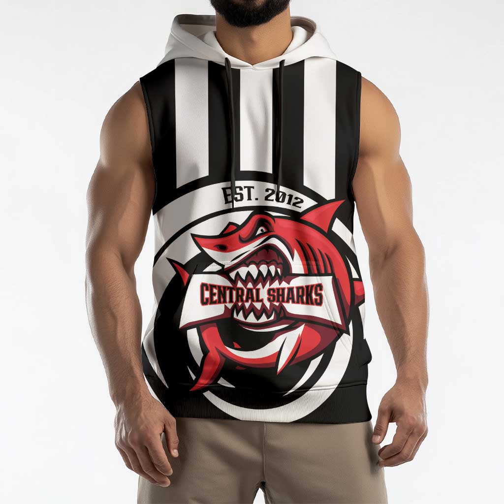 Central Trinidad and Tobago Football Custom Sleeveless Hoodie Come On Sharks Est 2012 - Wonder Print Shop