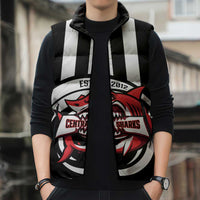 Central Trinidad and Tobago Football Custom Sleeveless Puffer Jacket Come On Sharks Est 2012 - Wonder Print Shop