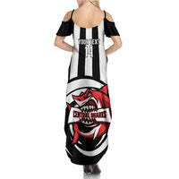 Central Trinidad and Tobago Football Custom Summer Maxi Dress Come On Sharks Est 2012 - Wonder Print Shop