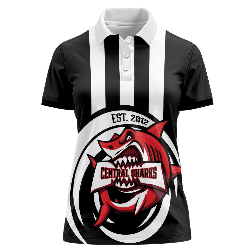 Central Trinidad and Tobago Football Custom Women Polo Shirt Come On Sharks Est 2012 - Wonder Print Shop