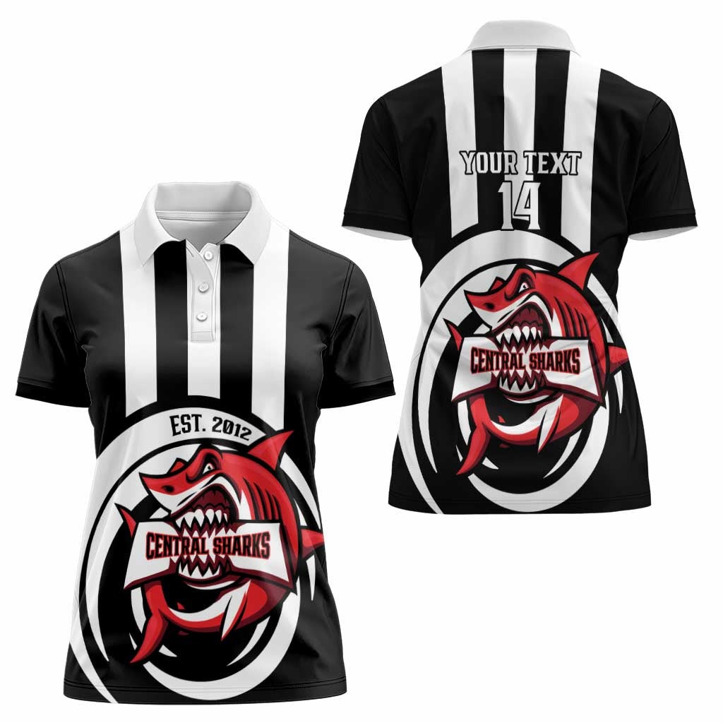 Central Trinidad and Tobago Football Custom Women Polo Shirt Come On Sharks Est 2012 - Wonder Print Shop