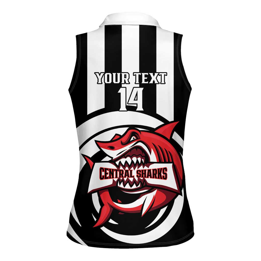 Central Trinidad and Tobago Football Custom Women Sleeveless Polo Shirt Come On Sharks Est 2012 - Wonder Print Shop