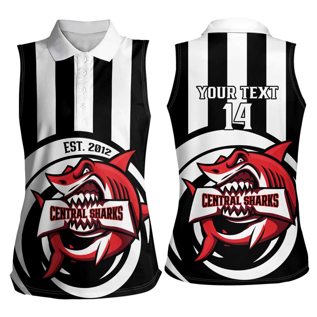 Central Trinidad and Tobago Football Custom Women Sleeveless Polo Shirt Come On Sharks Est 2012 - Wonder Print Shop