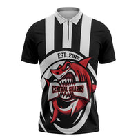 Central Trinidad and Tobago Football Custom Zipper Polo Shirt Come On Sharks Est 2012 - Wonder Print Shop