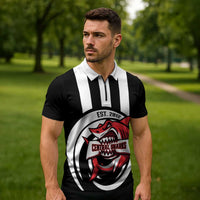 Central Trinidad and Tobago Football Custom Zipper Polo Shirt Come On Sharks Est 2012 - Wonder Print Shop