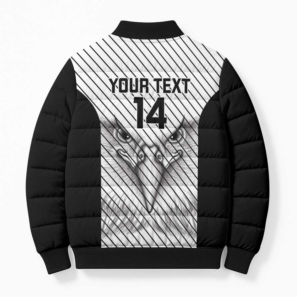 Cavalier Jamaica Football Custom Bomber Puffer Jacket Come On Eagles - Wonder Print Shop