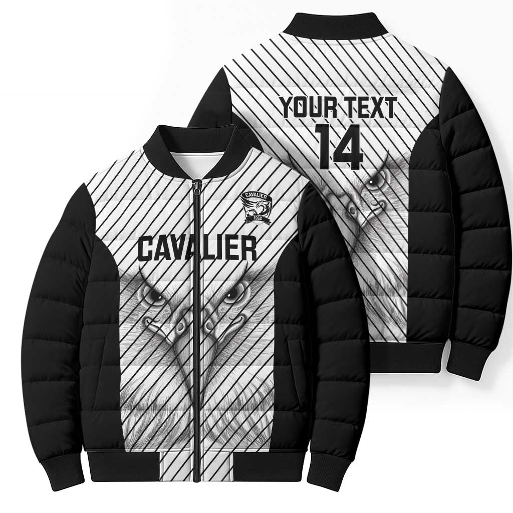Cavalier Jamaica Football Custom Bomber Puffer Jacket Come On Eagles - Wonder Print Shop