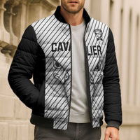 Cavalier Jamaica Football Custom Bomber Puffer Jacket Come On Eagles - Wonder Print Shop
