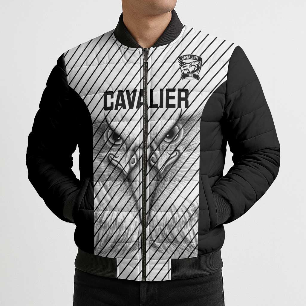 Cavalier Jamaica Football Custom Bomber Puffer Jacket Come On Eagles - Wonder Print Shop