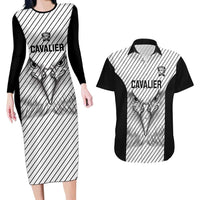 Cavalier Jamaica Football Custom Couples Matching Long Sleeve Bodycon Dress and Hawaiian Shirt Come On Eagles - Wonder Print Shop