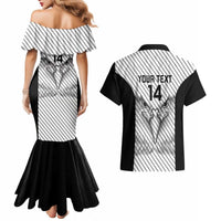 Cavalier Jamaica Football Custom Couples Matching Mermaid Dress and Hawaiian Shirt Come On Eagles - Wonder Print Shop