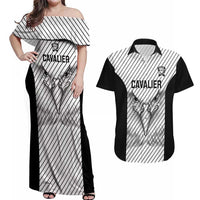Cavalier Jamaica Football Custom Couples Matching Off Shoulder Maxi Dress and Hawaiian Shirt Come On Eagles - Wonder Print Shop
