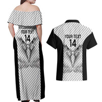 Cavalier Jamaica Football Custom Couples Matching Off Shoulder Maxi Dress and Hawaiian Shirt Come On Eagles - Wonder Print Shop