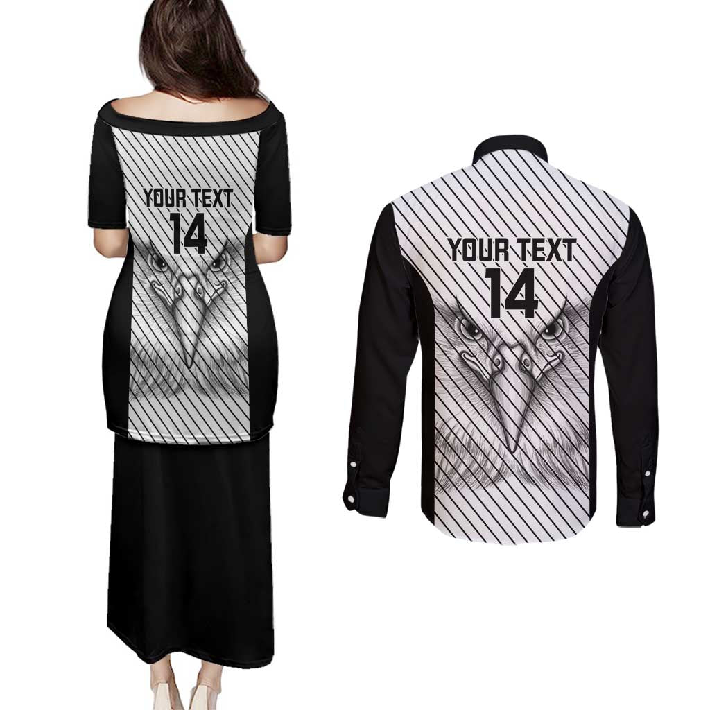 Cavalier Jamaica Football Custom Couples Matching Puletasi and Long Sleeve Button Shirt Come On Eagles - Wonder Print Shop
