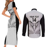 Cavalier Jamaica Football Custom Couples Matching Short Sleeve Bodycon Dress and Long Sleeve Button Shirt Come On Eagles - Wonder Print Shop