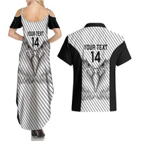 Cavalier Jamaica Football Custom Couples Matching Summer Maxi Dress and Hawaiian Shirt Come On Eagles - Wonder Print Shop