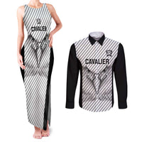 Cavalier Jamaica Football Custom Couples Matching Tank Maxi Dress and Long Sleeve Button Shirt Come On Eagles - Wonder Print Shop