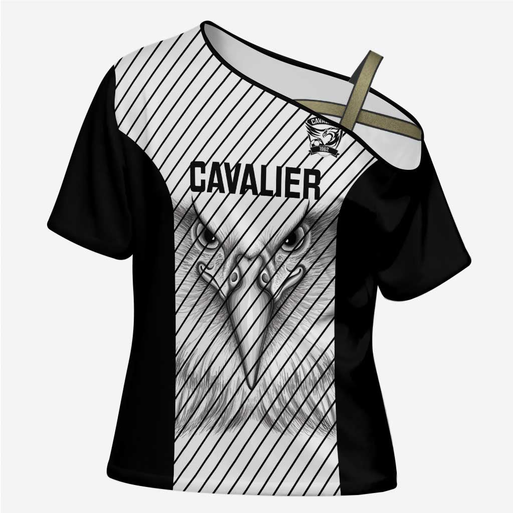 Cavalier Jamaica Football Custom Cross Shoulder Shirt Come On Eagles - Wonder Print Shop