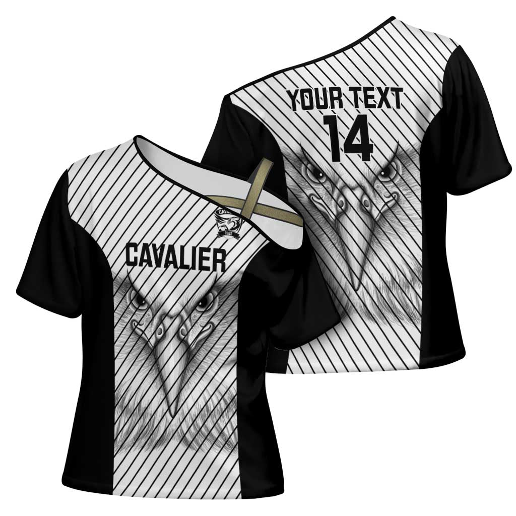 Cavalier Jamaica Football Custom Cross Shoulder Shirt Come On Eagles - Wonder Print Shop