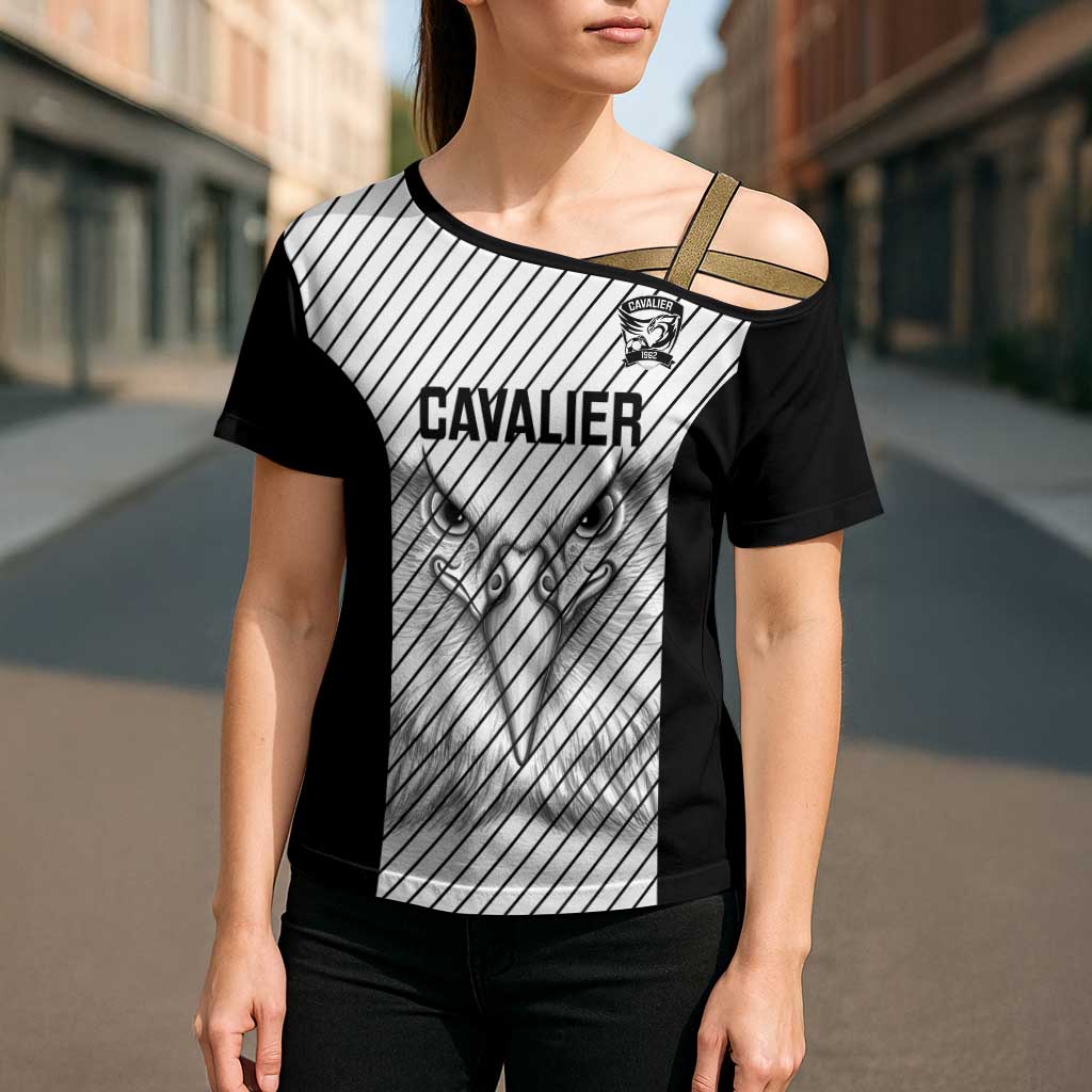 Cavalier Jamaica Football Custom Cross Shoulder Shirt Come On Eagles - Wonder Print Shop