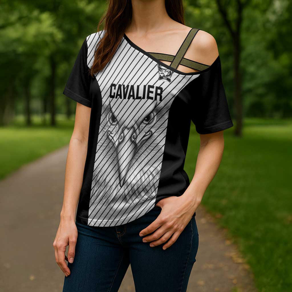 Cavalier Jamaica Football Custom Cross Shoulder Shirt Come On Eagles - Wonder Print Shop