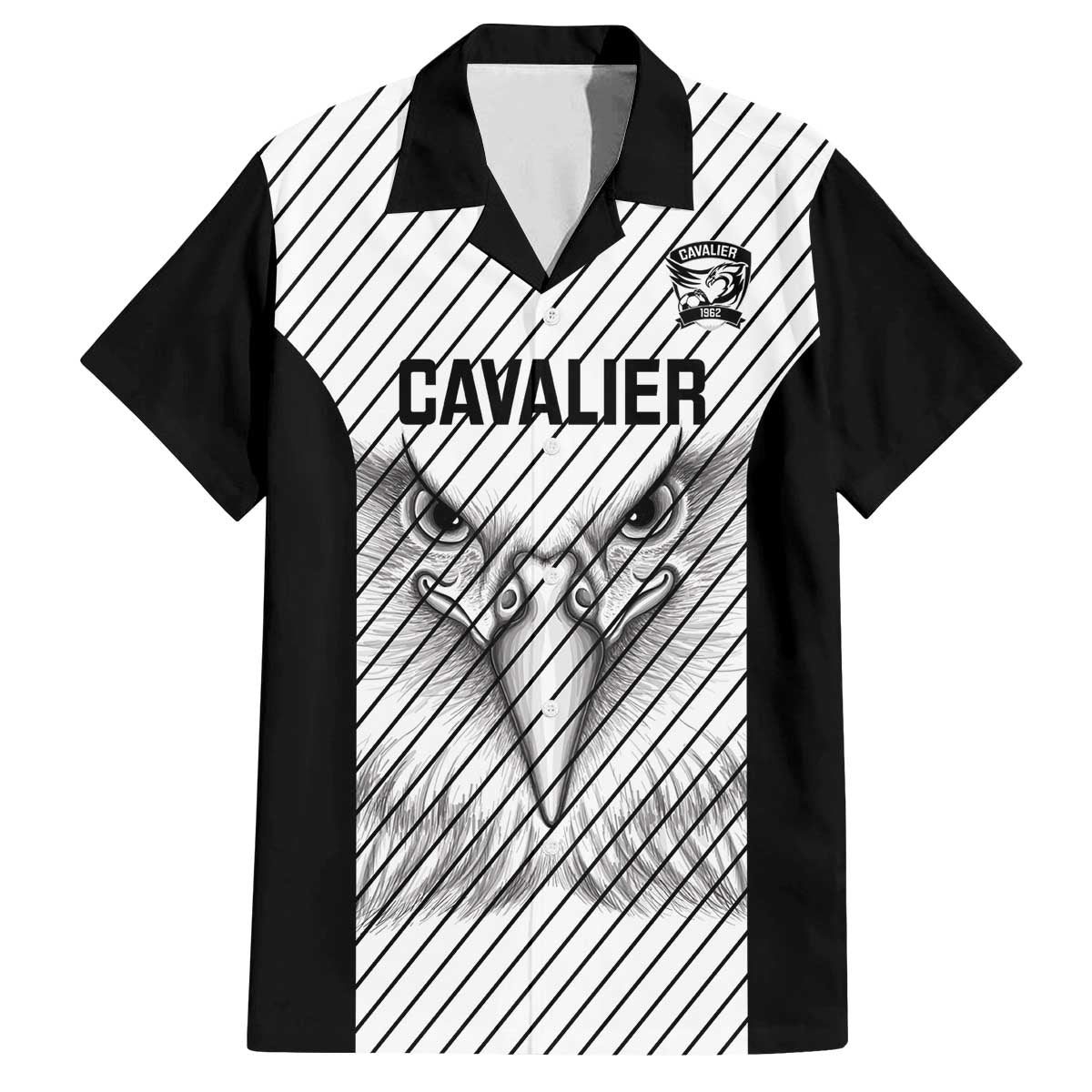 Cavalier Jamaica Football Custom Family Matching Off The Shoulder Long Sleeve Dress and Hawaiian Shirt Come On Eagles - Wonder Print Shop