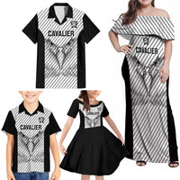 Cavalier Jamaica Football Custom Family Matching Off Shoulder Maxi Dress and Hawaiian Shirt Come On Eagles - Wonder Print Shop