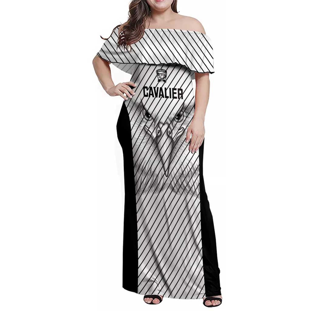 Cavalier Jamaica Football Custom Family Matching Off Shoulder Maxi Dress and Hawaiian Shirt Come On Eagles - Wonder Print Shop