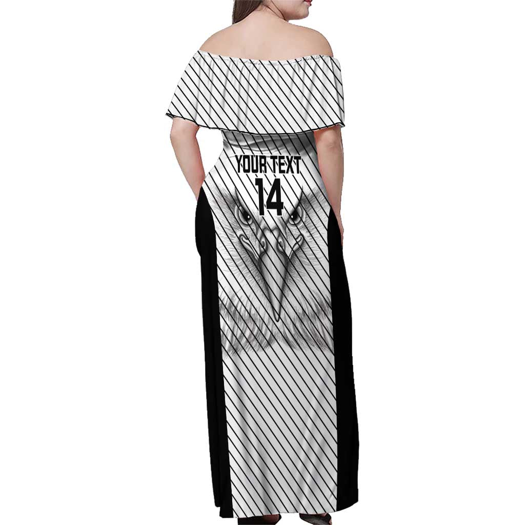 Cavalier Jamaica Football Custom Family Matching Off Shoulder Maxi Dress and Hawaiian Shirt Come On Eagles - Wonder Print Shop