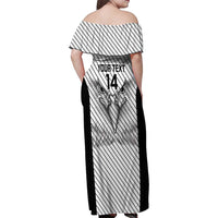 Cavalier Jamaica Football Custom Family Matching Off Shoulder Maxi Dress and Hawaiian Shirt Come On Eagles - Wonder Print Shop