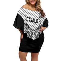 Cavalier Jamaica Football Custom Family Matching Off Shoulder Short Dress and Hawaiian Shirt Come On Eagles - Wonder Print Shop