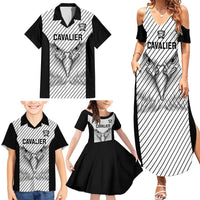 Cavalier Jamaica Football Custom Family Matching Summer Maxi Dress and Hawaiian Shirt Come On Eagles - Wonder Print Shop