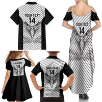 Cavalier Jamaica Football Custom Family Matching Summer Maxi Dress and Hawaiian Shirt Come On Eagles - Wonder Print Shop