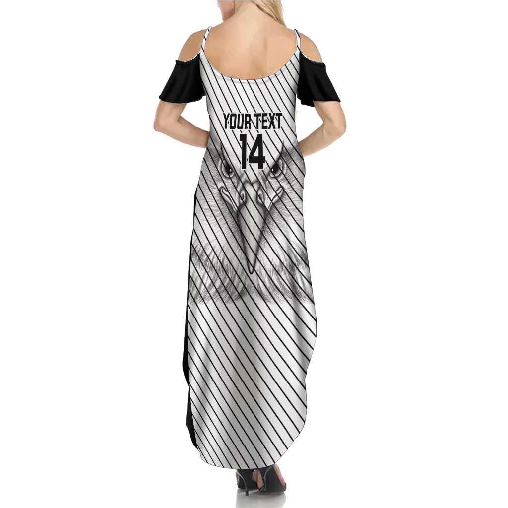 Cavalier Jamaica Football Custom Family Matching Summer Maxi Dress and Hawaiian Shirt Come On Eagles - Wonder Print Shop