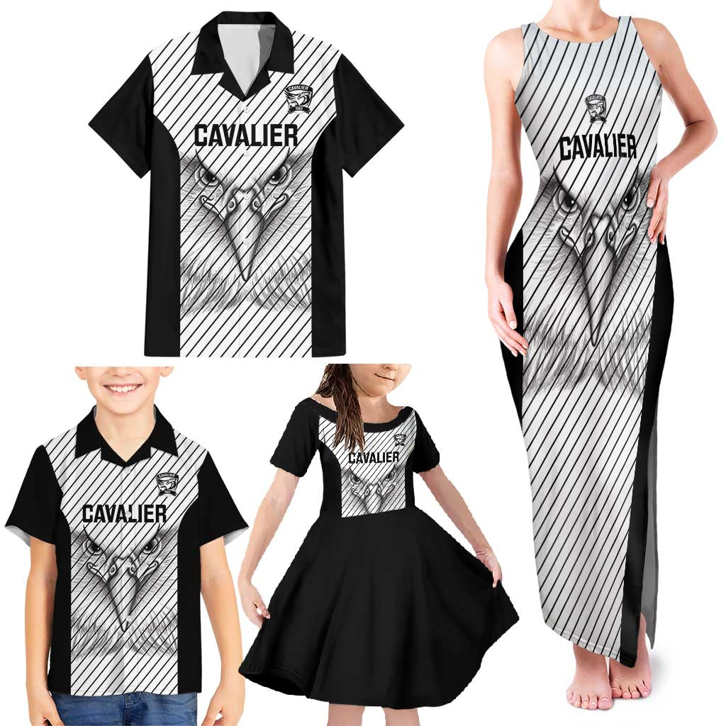 Cavalier Jamaica Football Custom Family Matching Tank Maxi Dress and Hawaiian Shirt Come On Eagles - Wonder Print Shop