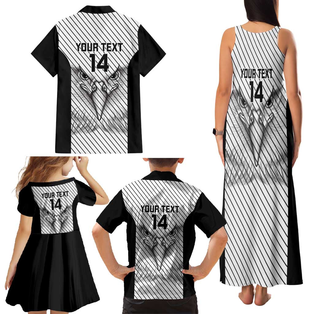 Cavalier Jamaica Football Custom Family Matching Tank Maxi Dress and Hawaiian Shirt Come On Eagles - Wonder Print Shop
