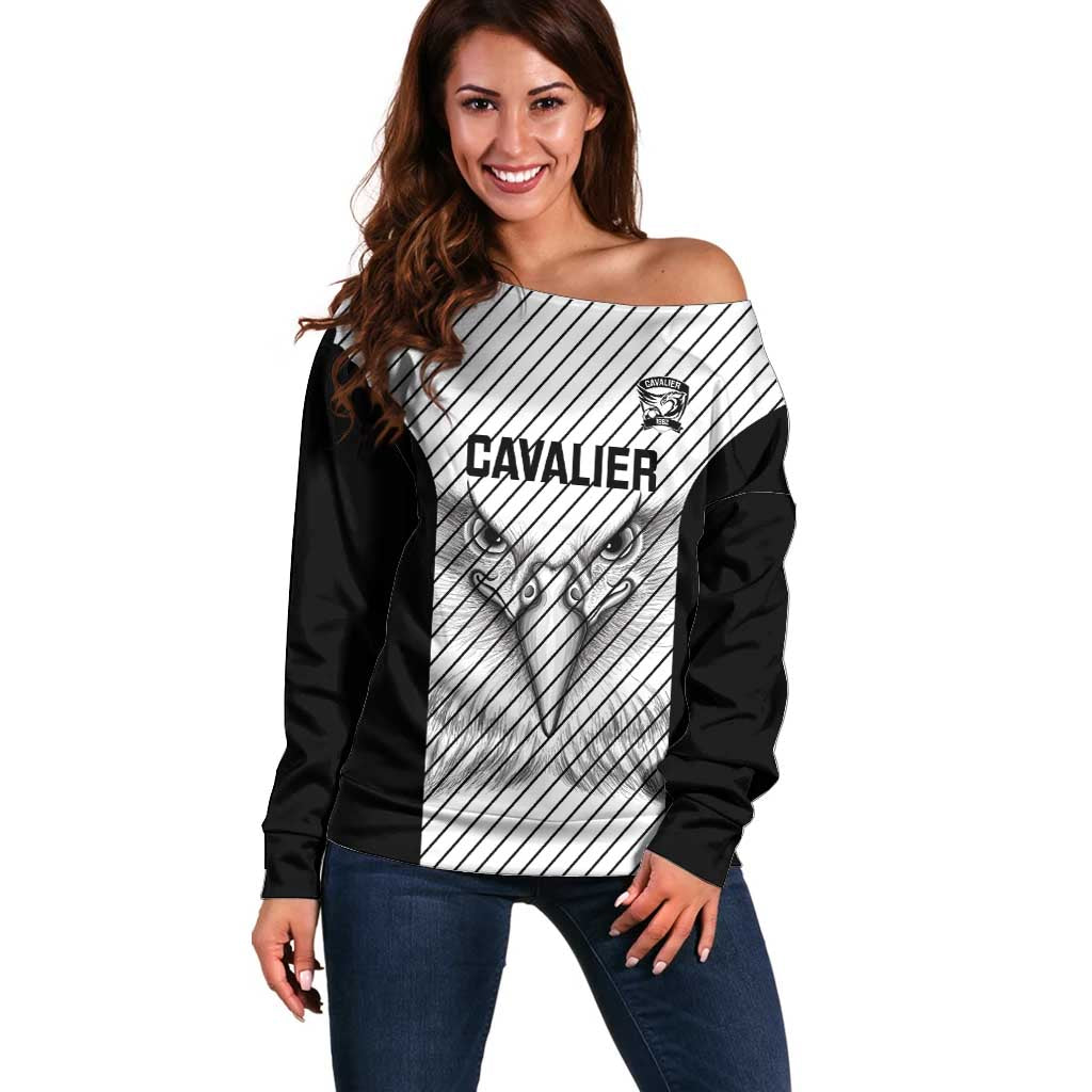 Cavalier Jamaica Football Custom Off Shoulder Sweater Come On Eagles - Wonder Print Shop