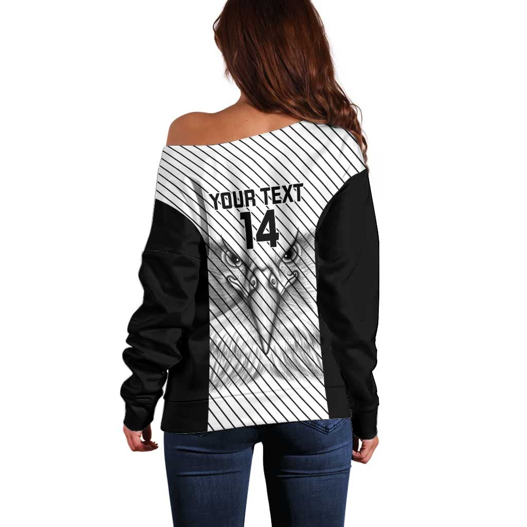 Cavalier Jamaica Football Custom Off Shoulder Sweater Come On Eagles - Wonder Print Shop