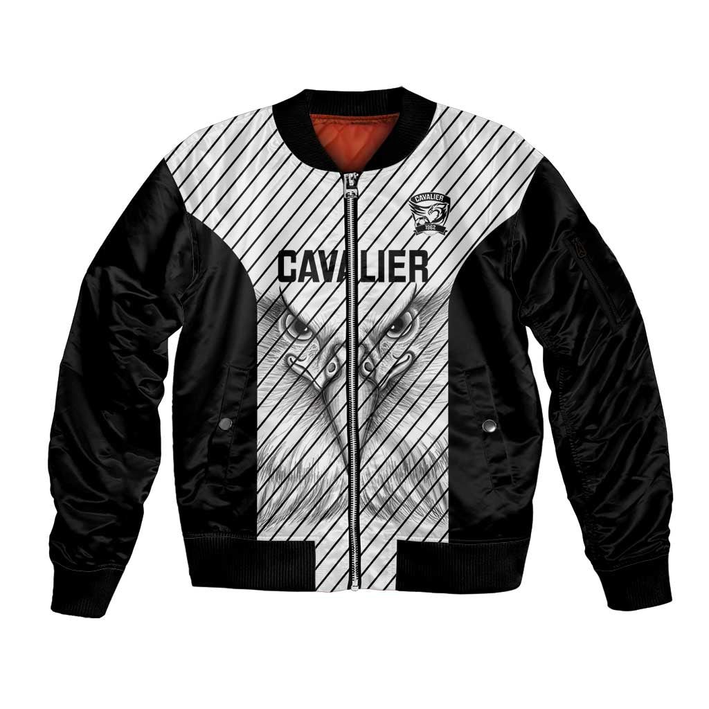 Cavalier Jamaica Football Custom Sleeve Zip Bomber Jacket Come On Eagles - Wonder Print Shop