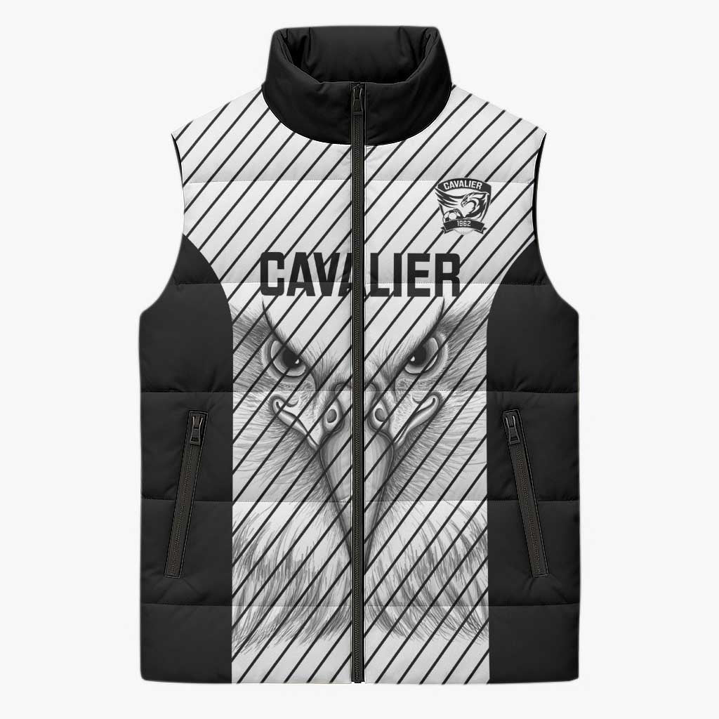 Cavalier Jamaica Football Custom Sleeveless Puffer Jacket Come On Eagles - Wonder Print Shop
