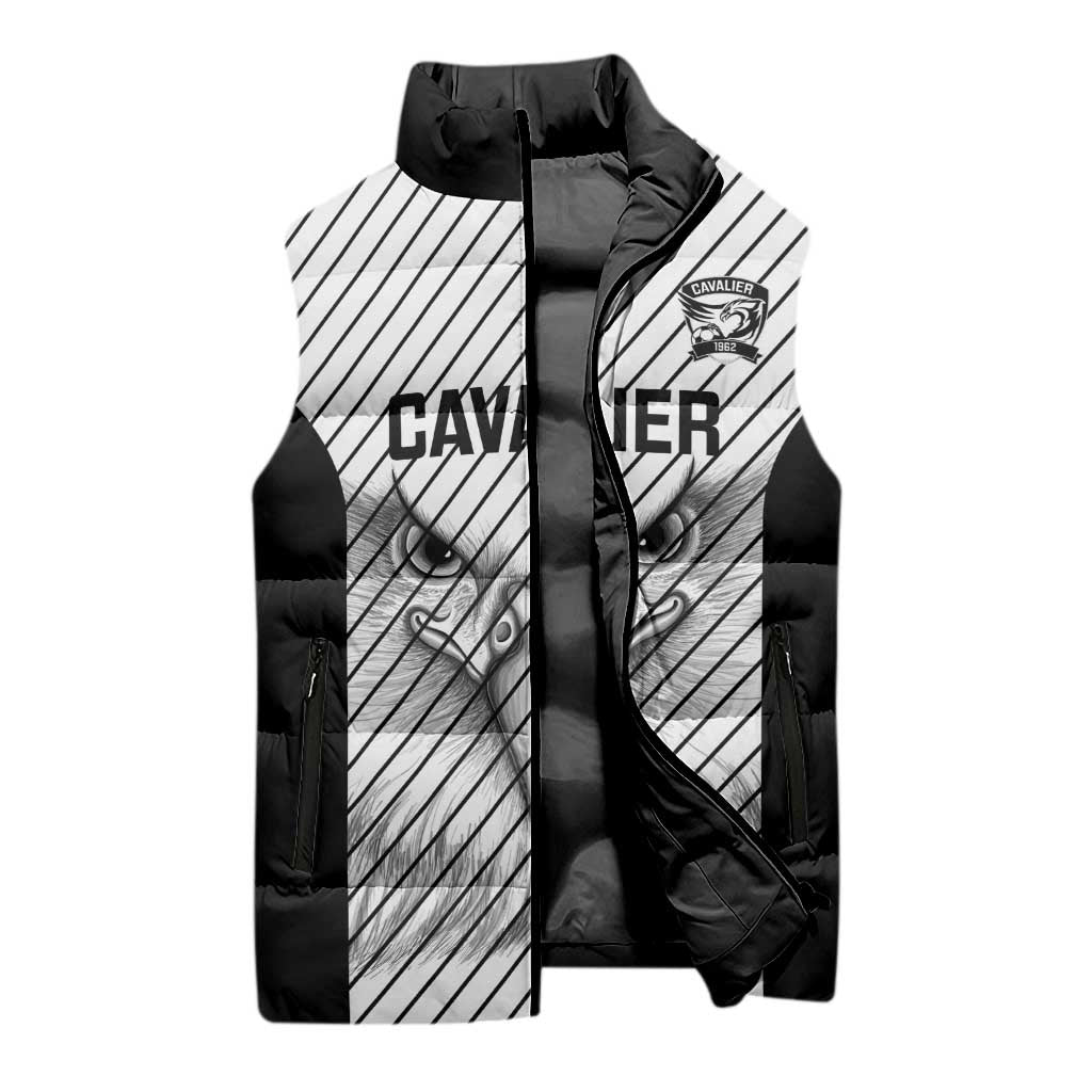 Cavalier Jamaica Football Custom Sleeveless Puffer Jacket Come On Eagles - Wonder Print Shop