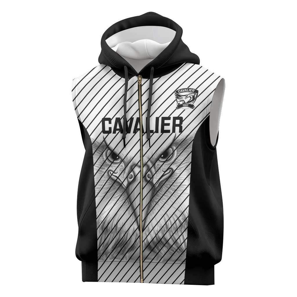 Cavalier Jamaica Football Custom Sleeveless Zip Hoodie Come On Eagles - Wonder Print Shop