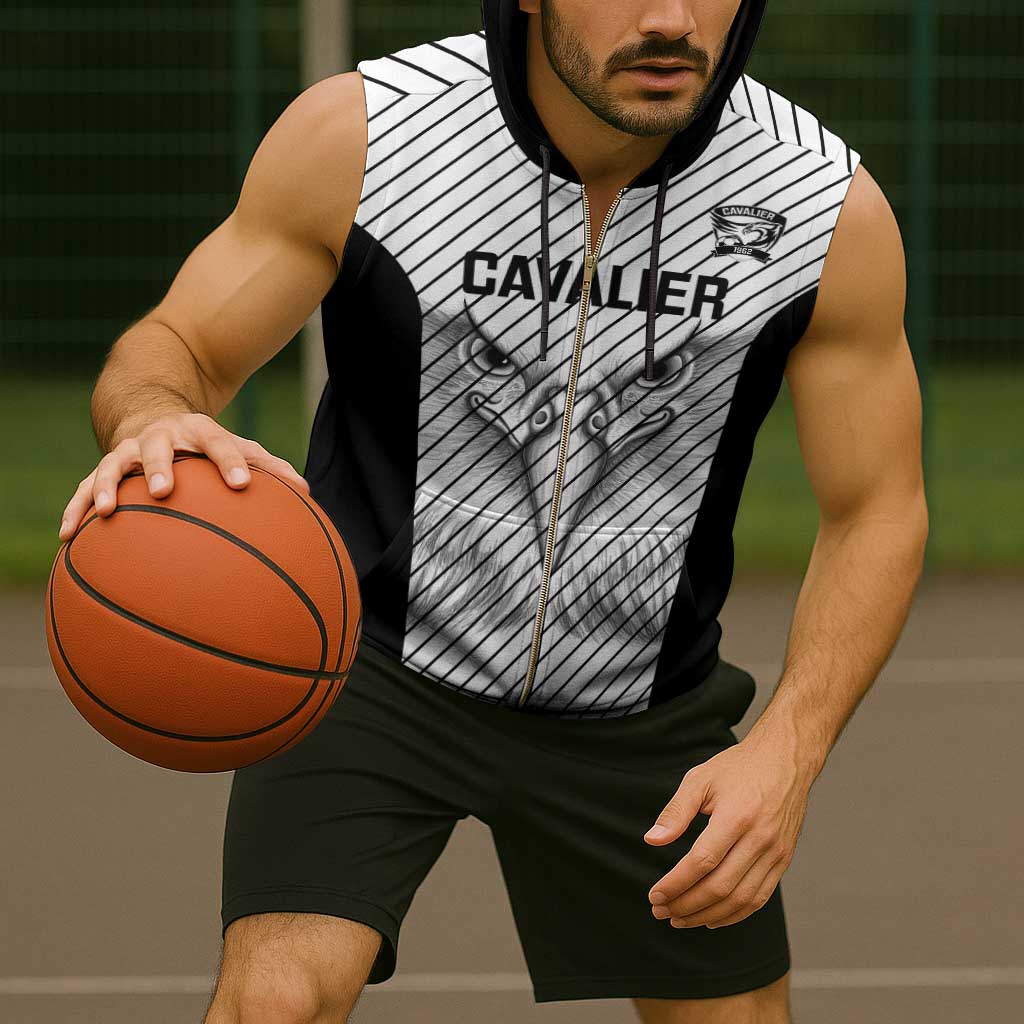 Cavalier Jamaica Football Custom Sleeveless Zip Hoodie Come On Eagles - Wonder Print Shop