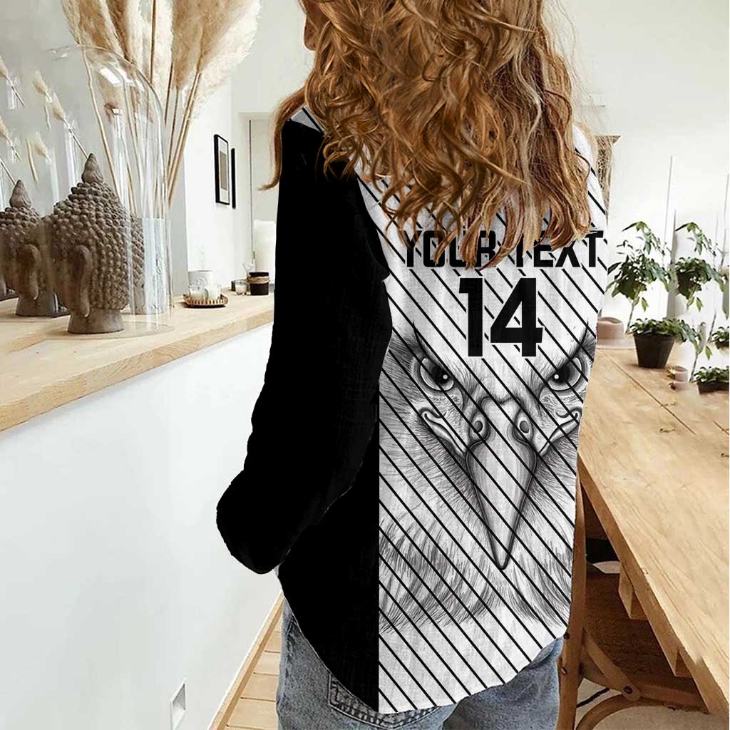 Cavalier Jamaica Football Custom Women Casual Shirt Come On Eagles - Wonder Print Shop