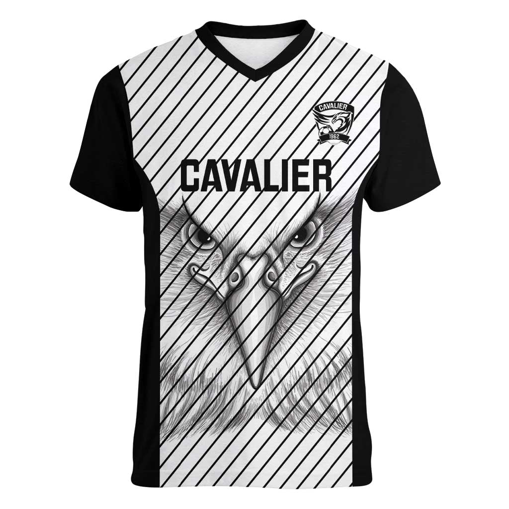 Cavalier Jamaica Football Custom Women V-Neck T-Shirt Come On Eagles - Wonder Print Shop