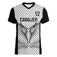 Cavalier Jamaica Football Custom Women V-Neck T-Shirt Come On Eagles - Wonder Print Shop