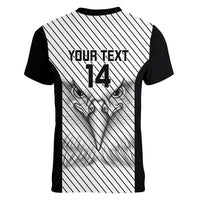 Cavalier Jamaica Football Custom Women V-Neck T-Shirt Come On Eagles - Wonder Print Shop