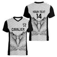 Cavalier Jamaica Football Custom Women V-Neck T-Shirt Come On Eagles - Wonder Print Shop
