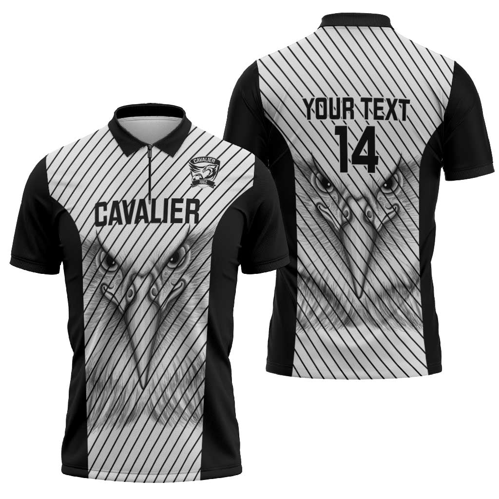 Cavalier Jamaica Football Custom Zipper Polo Shirt Come On Eagles - Wonder Print Shop